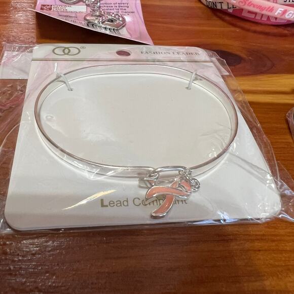 Breast Cancer Awareness Pink Ribbon Jewelry Lot 11 Pink Power Sandra Magsamen - Picture 7 of 11